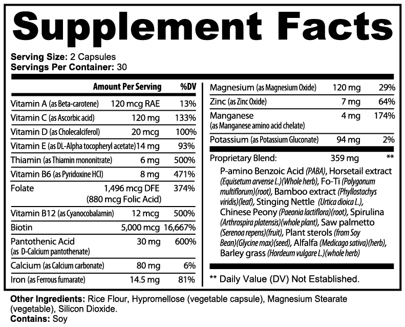 NeuroSatisfy™ Hair Loss Vitamins