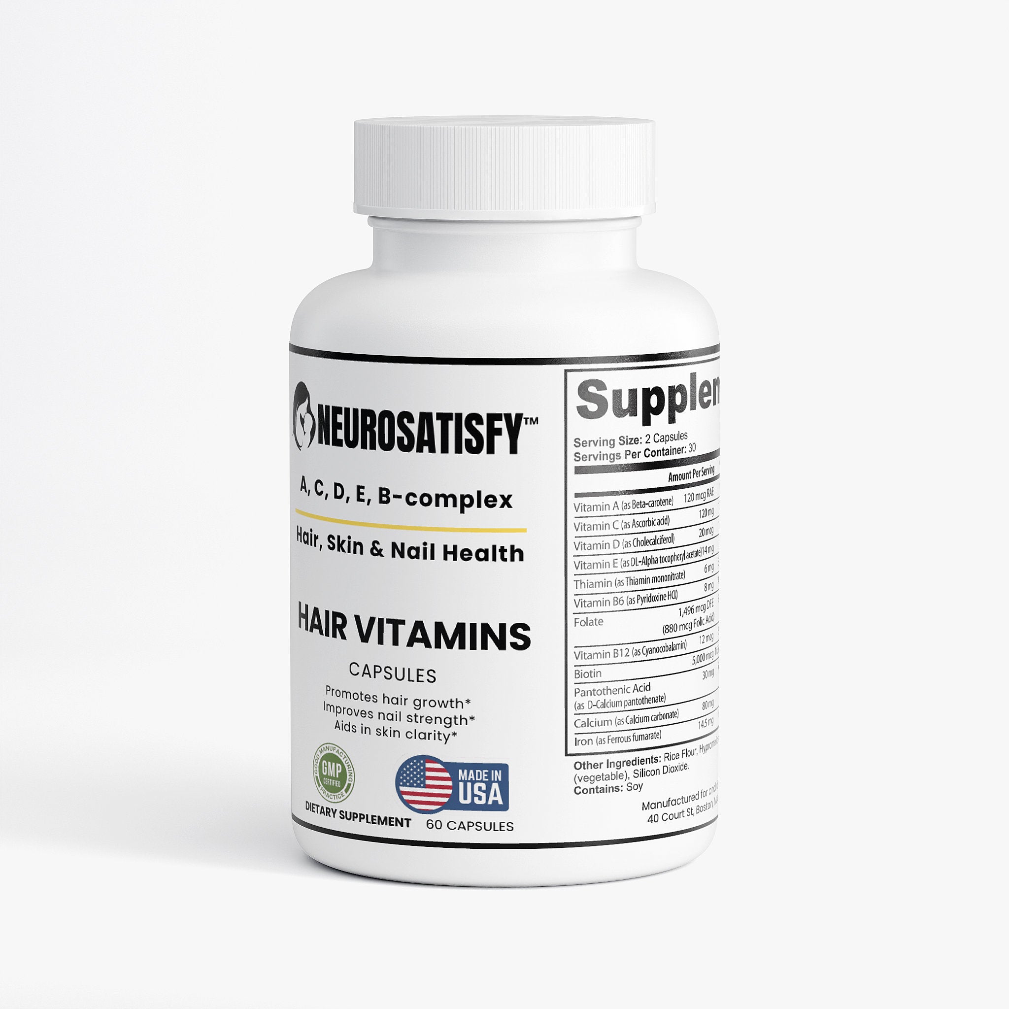 NeuroSatisfy™ Vitaminas para la caída del cabello